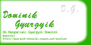 dominik gyurgyik business card